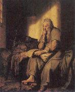 Rembrandt Peale St Paul in Prison oil on canvas
